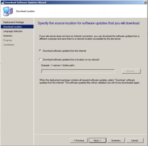 SCCM Manual Updates Deployments