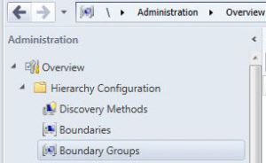 SCCM Boundary Groups