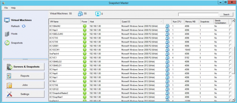 SnapShot Master Main Console Window