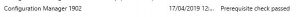 SCCM 1902 Upgrade Prerequisite passed