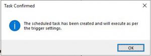 Schedule Azure VM Deployment confirmed