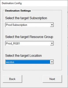 Clone Azure VM Destination
